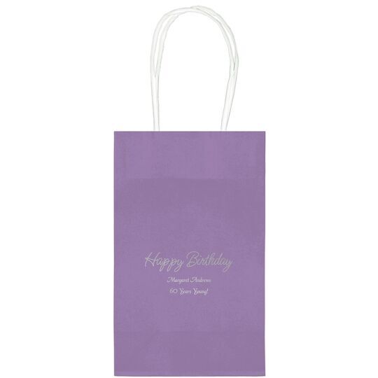 Perfect Happy Birthday Medium Twisted Handled Bags
